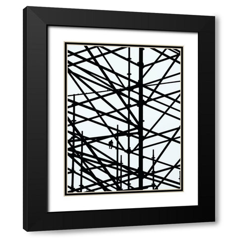 Coffee Break Black Modern Wood Framed Art Print with Double Matting by Cederberg, Marcus