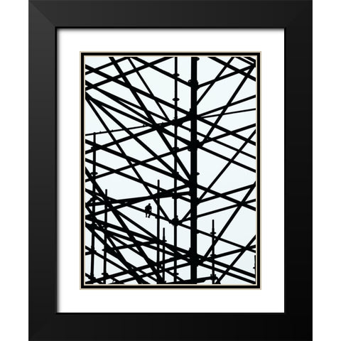 Coffee Break Black Modern Wood Framed Art Print with Double Matting by Cederberg, Marcus
