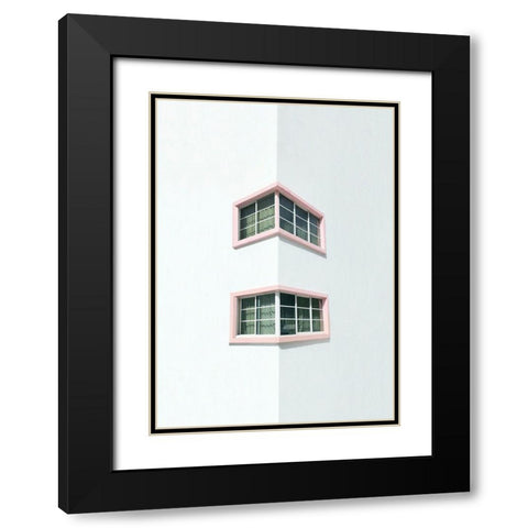 Pink corner Black Modern Wood Framed Art Print with Double Matting by Cederberg, Marcus