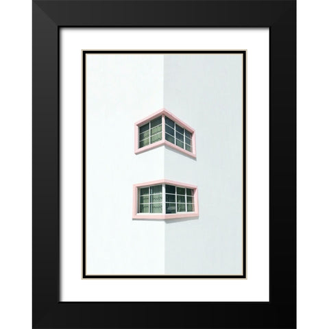 Pink corner Black Modern Wood Framed Art Print with Double Matting by Cederberg, Marcus