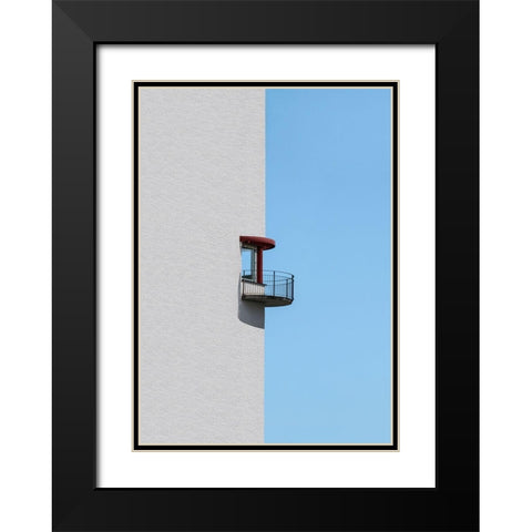 Half in half Black Modern Wood Framed Art Print with Double Matting by Cederberg, Marcus
