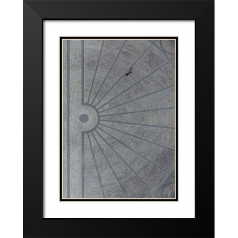 Tourist on the ground Black Modern Wood Framed Art Print with Double Matting by Cederberg, Marcus