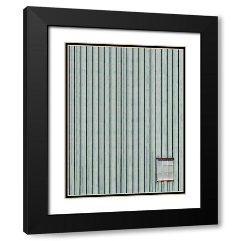 Green window Black Modern Wood Framed Art Print with Double Matting by Cederberg, Marcus