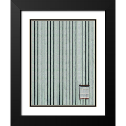 Green window Black Modern Wood Framed Art Print with Double Matting by Cederberg, Marcus