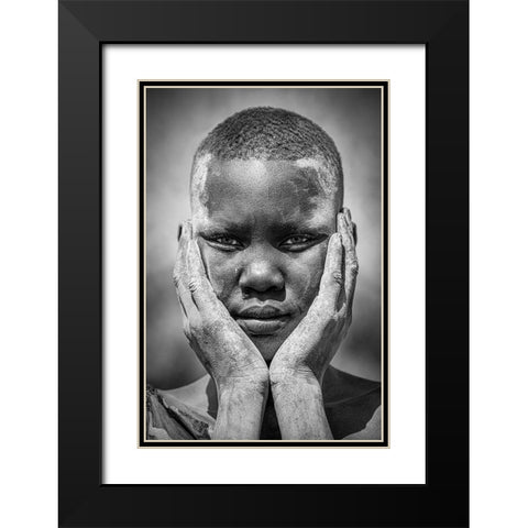 Untitled Black Modern Wood Framed Art Print with Double Matting by Yosifov, Svetlin