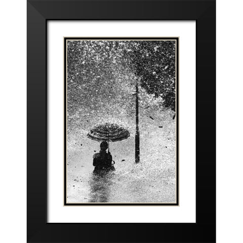 Ground Black Modern Wood Framed Art Print with Double Matting by Watanabe, Kentaro