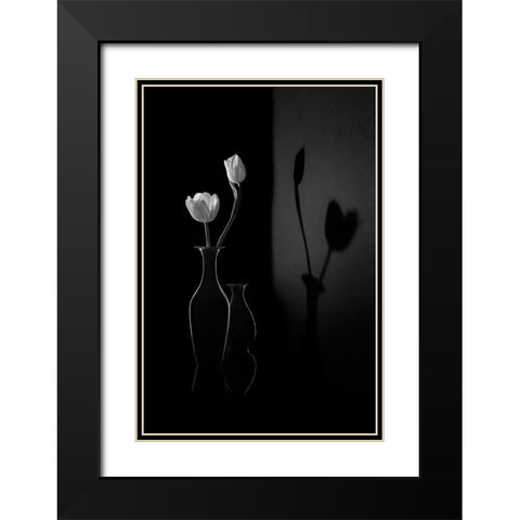 The Shadow of Spring Black Modern Wood Framed Art Print with Double Matting by Zhang, Libby