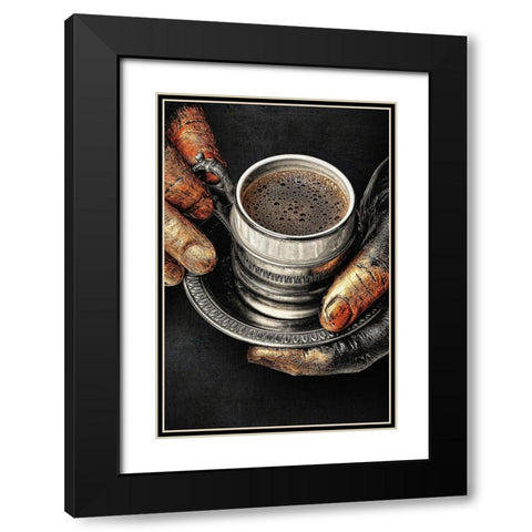 Coffee Black Modern Wood Framed Art Print with Double Matting by Adrian Chis, Paul