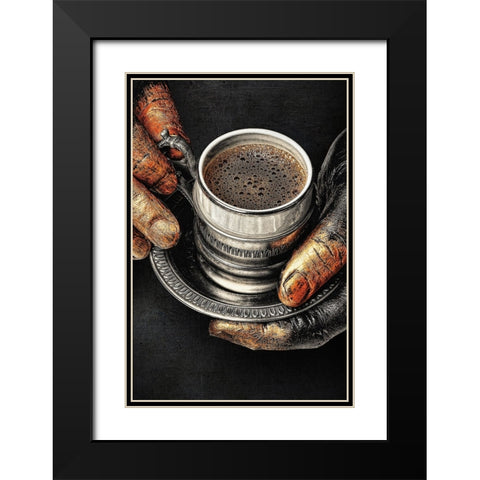 Coffee Black Modern Wood Framed Art Print with Double Matting by Adrian Chis, Paul