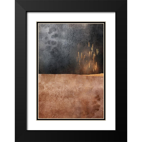 Autumn Rain Black Modern Wood Framed Art Print with Double Matting by Fredriksson, Elisabeth