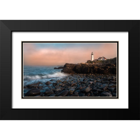 A Moody Day Black Modern Wood Framed Art Print with Double Matting by Wei, Rong