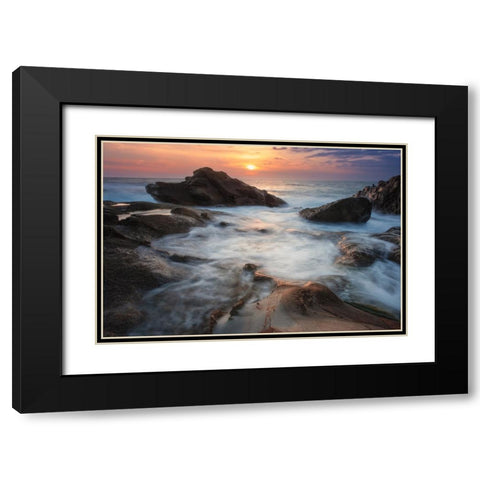 Primordial existence Black Modern Wood Framed Art Print with Double Matting by Maestosi, Andrea