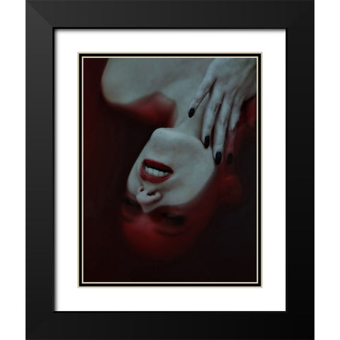 Red Dream Black Modern Wood Framed Art Print with Double Matting by Hasanian, Yasin