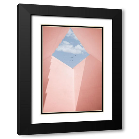 Build View Black Modern Wood Framed Art Print with Double Matting by Guan, Xiaopeng