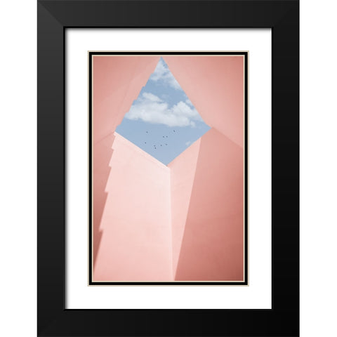 Build View Black Modern Wood Framed Art Print with Double Matting by Guan, Xiaopeng