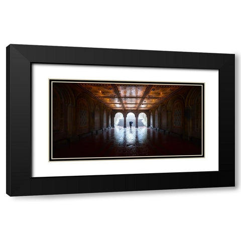 The Passageway Black Modern Wood Framed Art Print with Double Matting by De La, Javier