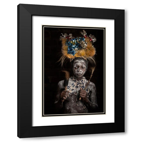 Mugisu Black Modern Wood Framed Art Print with Double Matting by Jacob, Matt