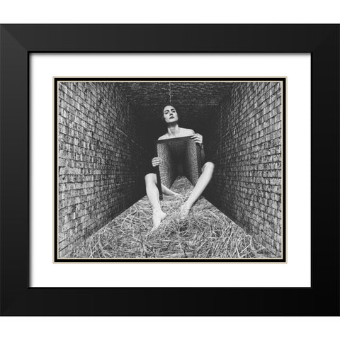 Claustrophobia Black Modern Wood Framed Art Print with Double Matting by Bousca, Bogdan