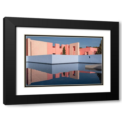Muralla Roja #26 Black Modern Wood Framed Art Print with Double Matting by Wride, Linda
