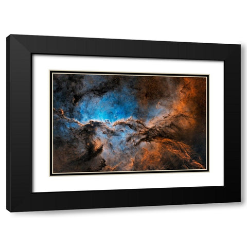 Fighting Dragons Of Ara Black Modern Wood Framed Art Print with Double Matting by Chander, Vikas