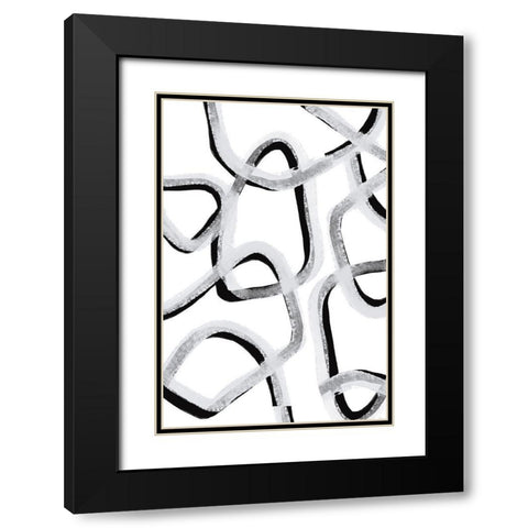 Make you stay Black Modern Wood Framed Art Print with Double Matting by Sawall, Anastasia