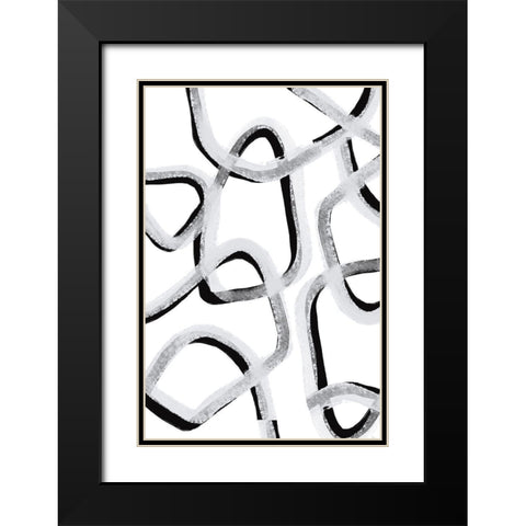 Make you stay Black Modern Wood Framed Art Print with Double Matting by Sawall, Anastasia