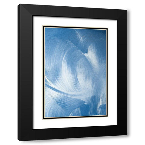Acrylic Waves No 2 Black Modern Wood Framed Art Print with Double Matting by Sawall, Anastasia