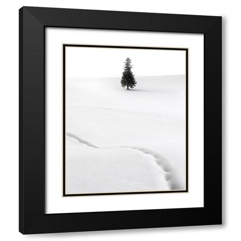 Untitled Black Modern Wood Framed Art Print with Double Matting by CVV