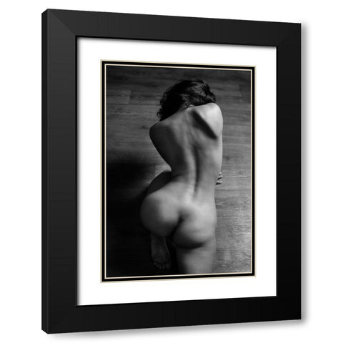Untitled Black Modern Wood Framed Art Print with Double Matting by Rise, Zachar