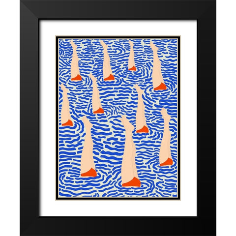 BaApistas Black Modern Wood Framed Art Print with Double Matting by Jotadejai