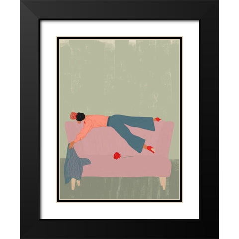 RocAso Black Modern Wood Framed Art Print with Double Matting by Jotadejai