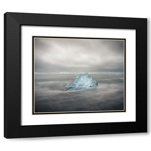Lonely Land Black Modern Wood Framed Art Print with Double Matting by Rong, Herbert