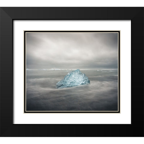 Lonely Land Black Modern Wood Framed Art Print with Double Matting by Rong, Herbert