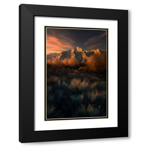 Light Touch Black Modern Wood Framed Art Print with Double Matting by P., Ruiqing