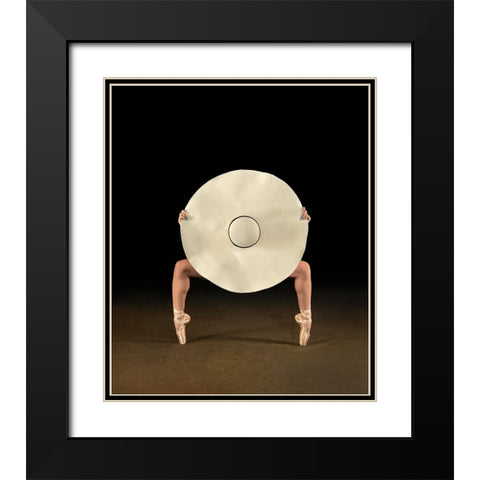 The Big Hat Black Modern Wood Framed Art Print with Double Matting by Pentony Ma, Pauline