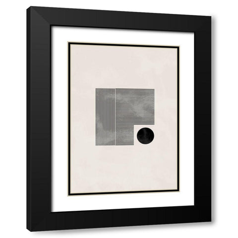 Minimalist square Black Modern Wood Framed Art Print with Double Matting by 1x Studio II