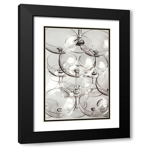 Champagne tower_7 Black Modern Wood Framed Art Print with Double Matting by 1x Studio III