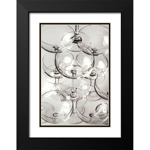 Champagne tower_7 Black Modern Wood Framed Art Print with Double Matting by 1x Studio III