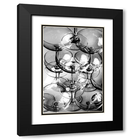 Champagne tower_8 Black Modern Wood Framed Art Print with Double Matting by 1x Studio III
