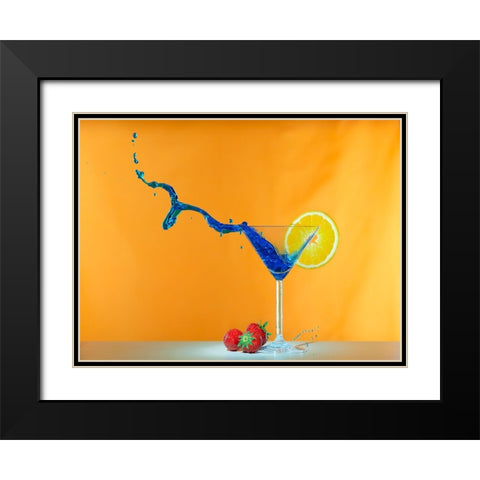 excited, bubbly, refreshing Black Modern Wood Framed Art Print with Double Matting by Groth, Martin