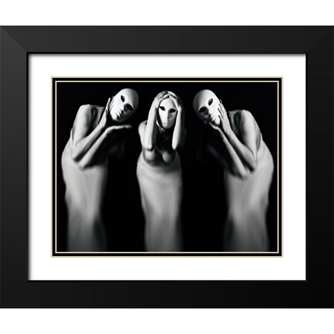 The Birth Fates Black Modern Wood Framed Art Print with Double Matting by Bousca, Bogdan