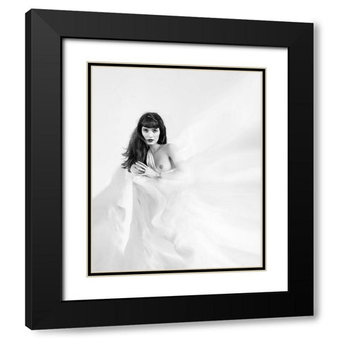 Blue Angel Black Modern Wood Framed Art Print with Double Matting by Punyet Miro, Carles