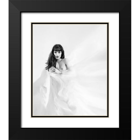 Blue Angel Black Modern Wood Framed Art Print with Double Matting by Punyet Miro, Carles