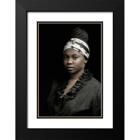 Karen Black Modern Wood Framed Art Print with Double Matting by Slotboom, Jan