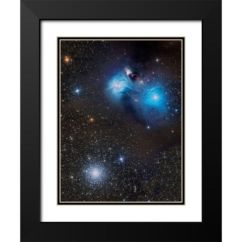 Blue Eyes And A Smile - Ngc 6726 Black Modern Wood Framed Art Print with Double Matting by Chander, Vikas