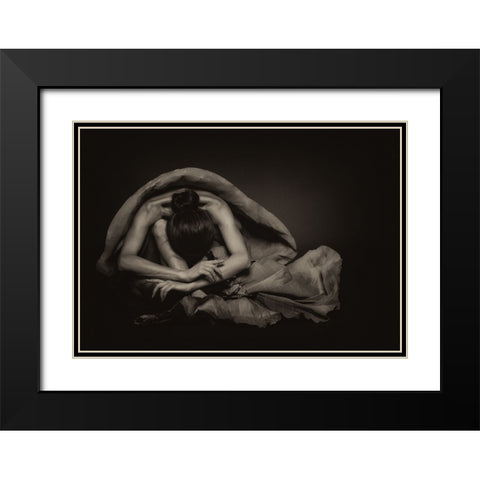 Roses Black Modern Wood Framed Art Print with Double Matting by Photography Expressive
