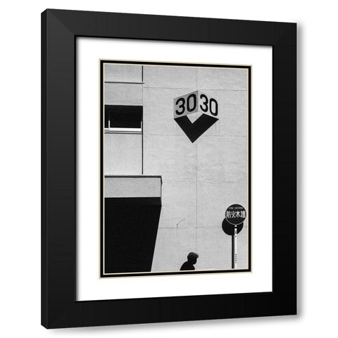30 Black Modern Wood Framed Art Print with Double Matting by Watanabe, Kentaro