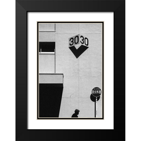 30 Black Modern Wood Framed Art Print with Double Matting by Watanabe, Kentaro