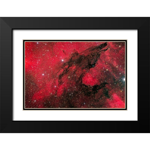 Hungry like the Wolf Black Modern Wood Framed Art Print with Double Matting by Chander, Vikas
