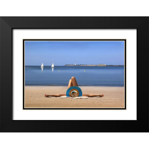 Dolce Vita ! Black Modern Wood Framed Art Print with Double Matting by Bacus, Pierre